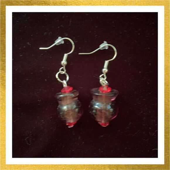 3/$20 Hand Crafted BEADED Dangle HANDMADE Glass EARRINGS - Picture 1 of 1